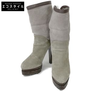 Sergio Roshi 58720 麂皮內靴，後拉鍊高跟設計 / 尺寸 35.5 [二手]