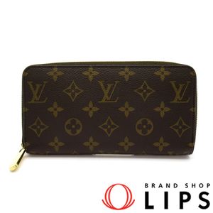 Pre-owned Louis Vuitton Zippy Wallet M42616 Monogram Women's Braun