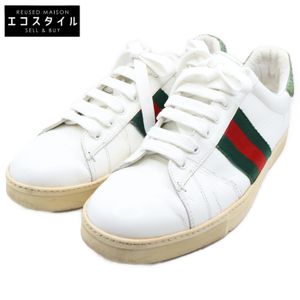 二手 Gucci 125375 Sherry Line 低筒運動鞋,尺寸 42E