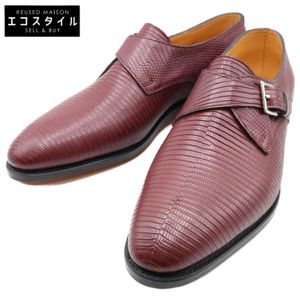 John Lobb：全新未使用，Ashill V 1000 鞋楦，蜥蜴皮，單扣僧侶鞋，7 1/2E 碼 [二手]