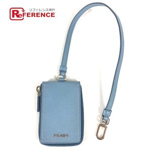 PRADA ストラップ付き ラウンドファスナー ロゴ キーケース