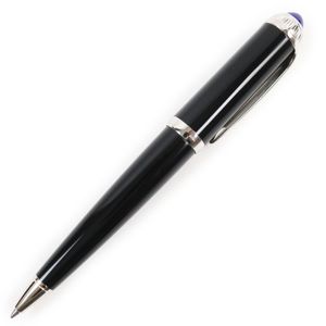 極美品●Cartier カルティエ ロードスター ツイスト式 ブルージェムストーン付き ツイスト式 ボールペン ブラック シルバー 箱・ケース付き フランス製 メンズ 筆記確認済み