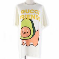 GUCCI - 未使用品☆GUCCI グッチ Pikarar 23AW 717422 GUCCY FRIENDS コットン100％ アニマルプリント 半袖Ｔシャツ アイボリー S 箱付き イタリア製 正規品 レディース 미사용품☆GUCCI 구찌 Pikarar 23AW 717422 GUCCY FRIENDS 코튼 100