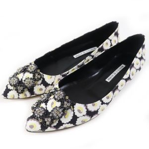 全新未使用 Manolo Blahnik 19SS HANGTSTFLAT Hangisi 平底鞋，花卉印花，多色，尺码 37.5，意大利制造，正品，带鞋盒，女款，原价：¥154,000