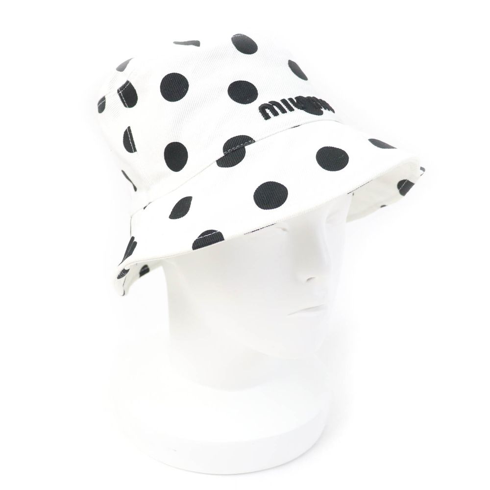 Excellent condition MIUMIU Miu Miu 2021 100% cotton bucket  display picture 3