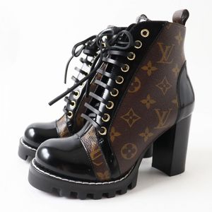 【持續更新】成色極佳 ◎ 義大利製造LOUIS VUITTON女士星光系列Monogram短靴,37碼,附原廠鞋盒和收納袋