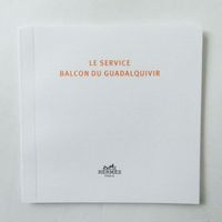 [Constant Review] Unused ◎ Authentic HERMES GUADALQUIVIR Series Bread Plate (17cm) White/Red with Box