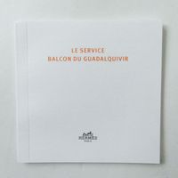 [Constant Review] Unused ◎ Authentic HERMES GUADALQUIVIR Series Bread Plate (17cm) White/Red with Box