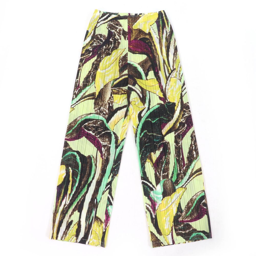 美品　Pleats Please tropical print trousers Excellent condition PLEATS PLEASE Issey Miyake 24SS PP41JF694 all