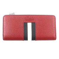 【未使用】BALLY バリー TILL.TSP ロゴ刻印入り 二つ折り 長財布 未使用品▽BALLY バリー TILL.TSP ロゴ刻印入り ストライプ レザー
