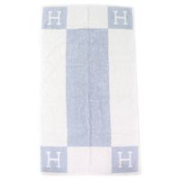 未使用品△HERMES エルメス 102193M Avalon アヴァロン コットン100％ ベビー バスタオル おくるみ ブランケット BLEU GLACIER ライトブルー系 箱付き フランス製 レディース 未使用品△HERMES エルメス 102193M Avalon アヴァロン コットン100