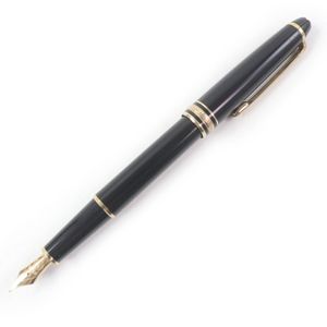 양품 □ MONTBLANC 몽블랑 펜촉 14K 마이스터스튁 클래식 캡식 만년필 블랙 골드 독일제 남성