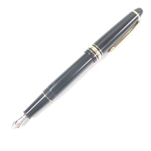 미품 □ MONTBLANC 몽블랑 마이스터스튁 클래식 펜촉 14K EF 니브 캡식 만년필 블랙 골드 독일제 남성