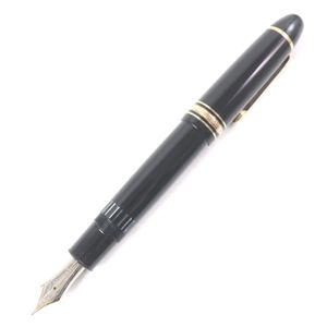 品相極佳的MONTBLANC149 Meisterstück白星鋼筆，14K金筆尖，筆帽，黑金配色，德國製造，男士鋼筆。
