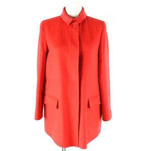 Excellent condition Loro Piana FAE8021 100% cashmere half coat with logo buttons, lightweight RED orange, size 38, made in Italy, authentic, simple, recommended for women.