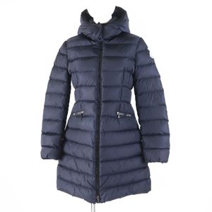 MONCLER CHARPAL 長款羽絨服，附貼布和帽子，海軍藍，14anni，164cm，正品，適合女性穿著
