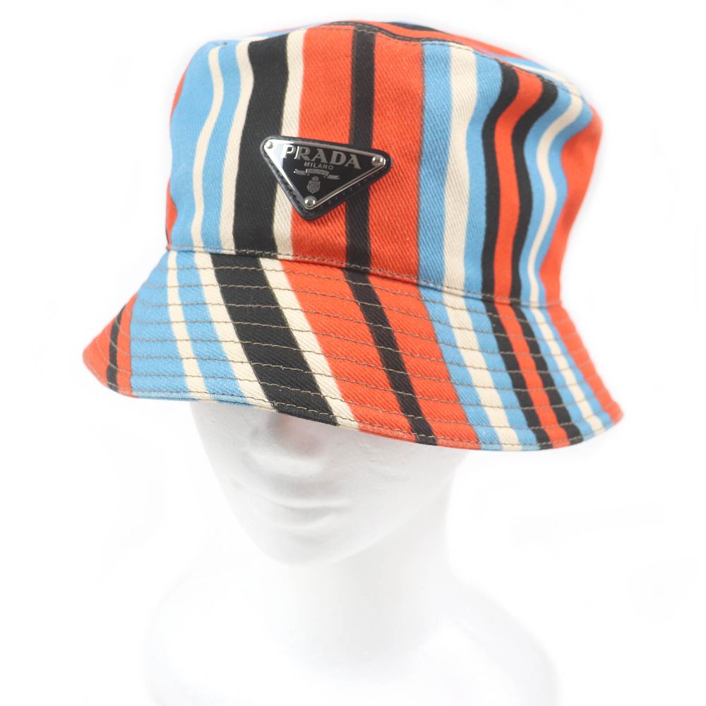 Excellent condition PRADA 2HC137 Striped Triangle Logo Plate  display picture 3
