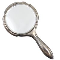 復古銀色手鏡/粉盒（二手）