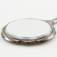 復古銀色手鏡/粉盒（二手）