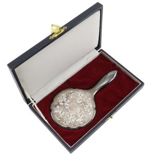 Vintage silver hand mirror/compact (pre-owned)