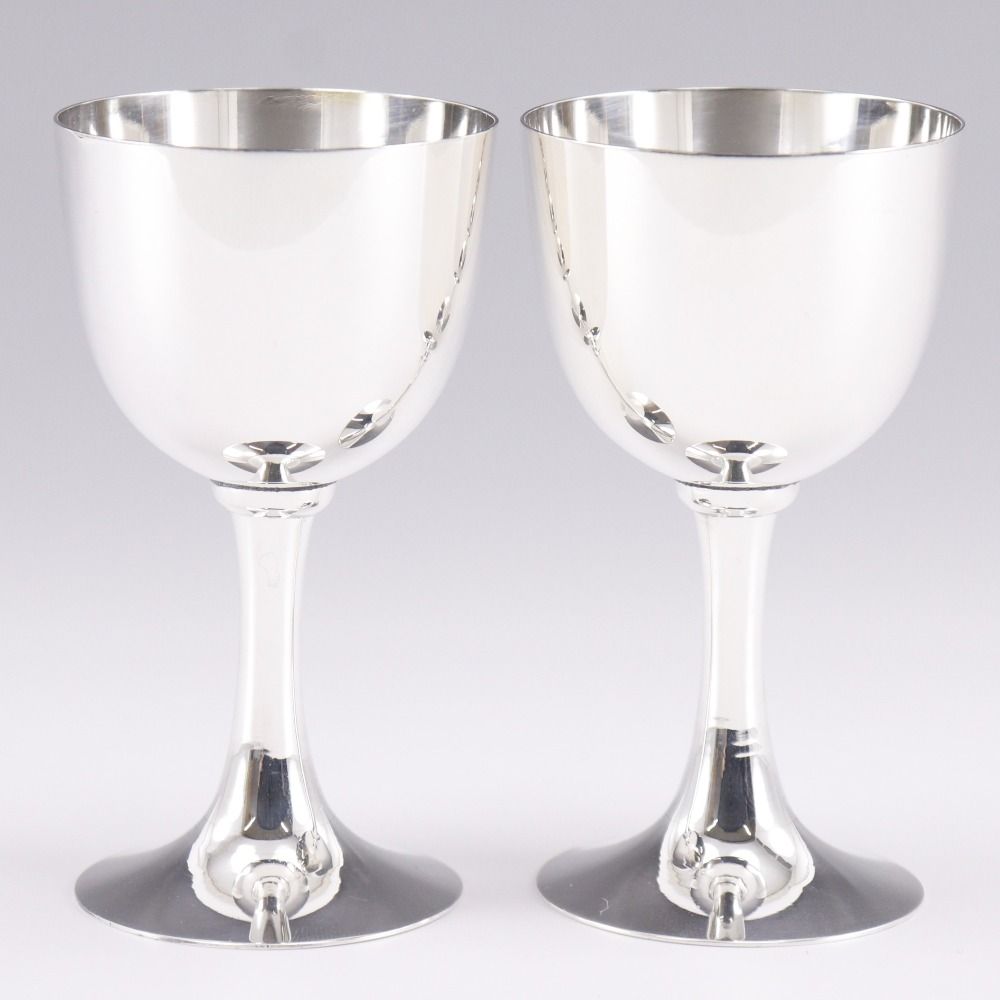 은배 페어 식기 순은 Silver Cup Pair _【중고】