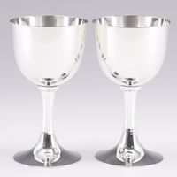 은배 페어 식기 순은 Silver Cup Pair _【중고】