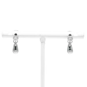 蒂芙尼 (Tiffany & Co.) 水滴形耳环，铂金 (Pt950) 镶嵌钻石，约 4.75 克，女士款 [二手]