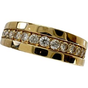 14호 다이아몬드 0.39ct 링・반지 K18 골드 5.0g 레이디스 【중고】