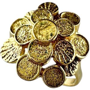 17호 디자인 링 링・반지 K18 골드 5.9 g 레이디스 【중고】