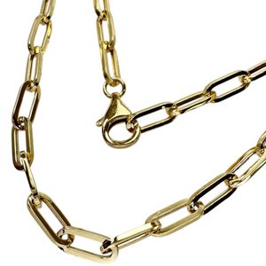 종이 클립 체인 목걸이 K18 골드 10.2g 59cm 유니섹스 【중고】