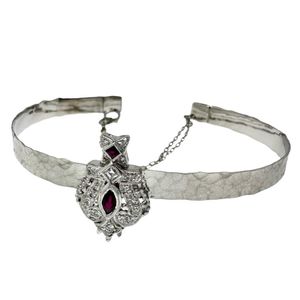 루비 0.23/0.05ct 다이아몬드 합계 0.28ct 팔찌 Pt950 플래티넘/Pt900 플래티넘/Pt850 플래티넘 13.8g 18cm 레이디스 【중고】