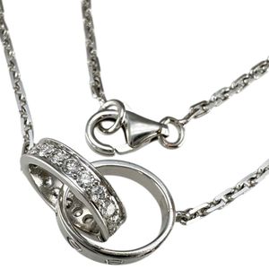 CARTIER/까르띠에 다이아몬드 목걸이 베이비 러브 K18WG 화이트 골드 7.0 g 43.5 cm B7013700 레이디스 【중고】