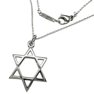 TIFFANY&Co./티파니 스타 오브 다비데 목걸이 K18WG 화이트 골드 5.5g 45.5cm 레이디스 【중고】