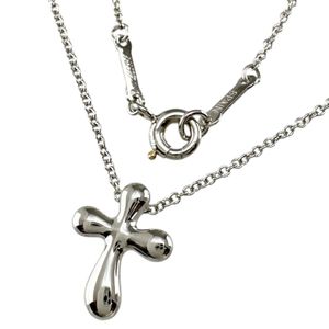 TIFFANY&Co./티파니 목걸이 크로스 엘사 펠레티 Pt950 플래티넘 3.9g 41.0cm 레이디스 【중고】