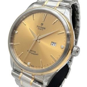 TUDOR/튜더/튜들 12703 상자/보관 스타일 다이어 3 P 손목시계 스테인리스 스틸 자동 감기/오토마 I번(2003년) 샴페인 문자판/실버×골드 콤비 컬러 벨트 맨즈[중고]