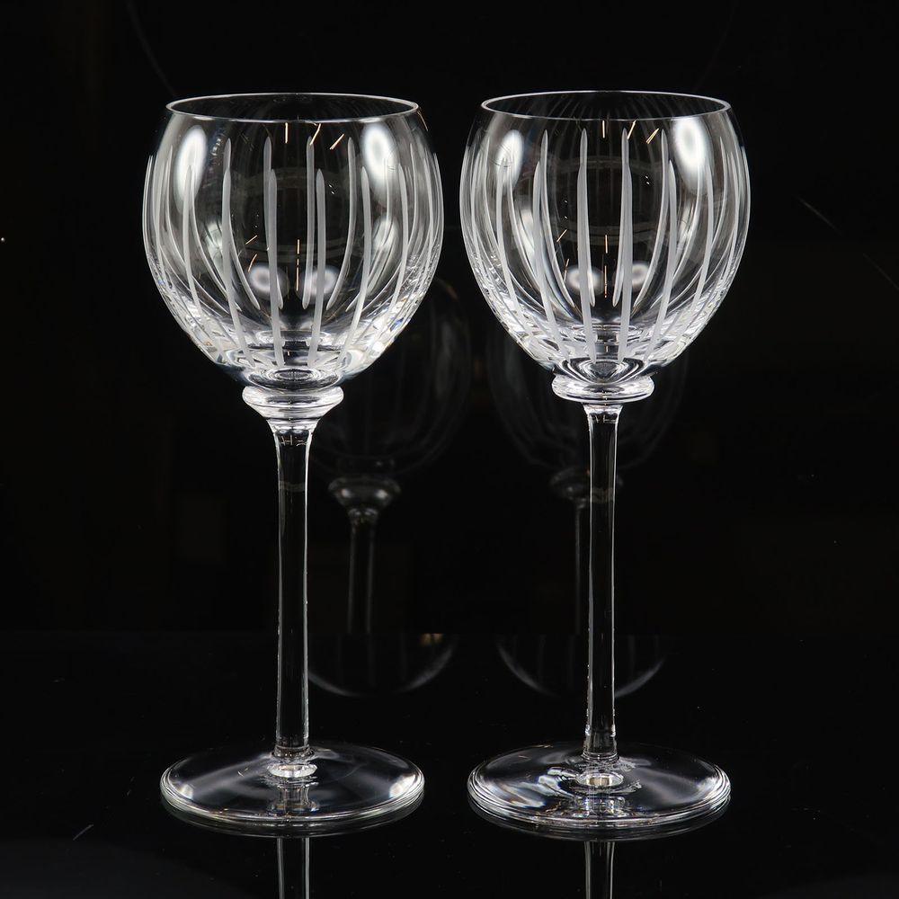 Pre-owned Hermès Fanfare wine glasses x 2