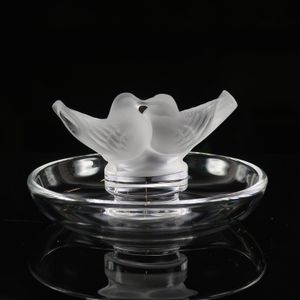 라릭 LALIQUE 두콜롬브 링 트레이 입상 오브제 De Colombe Ring Tray _【중고】