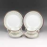 二手 Richard Ginori Medici 戒指圖案餐具：杯子、碟子和Platex 2