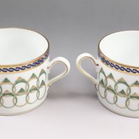 二手 Richard Ginori Medici 戒指圖案餐具：杯子、碟子和Platex 2