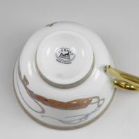 헤르메스 HERMES 슈발드리안 식기 컵 & 접시 Cheval durian 여성 【미사용】