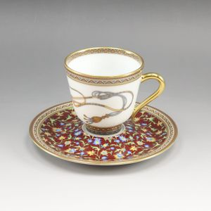 Hermès Cheval durian tableware cup and saucer for women [unused]