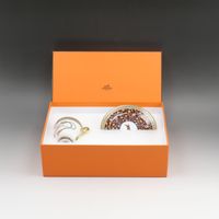 헤르메스 HERMES 슈발드리안 식기 컵 & 접시 Cheval durian 여성 【미사용】