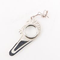 二手愛馬仕馬形書籤，書籤/書籤放大鏡，金屬，銀色，馬形書籤