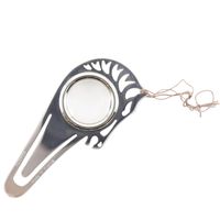 二手愛馬仕馬形書籤，書籤/書籤放大鏡，金屬，銀色，馬形書籤