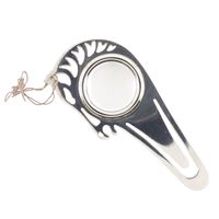 二手愛馬仕馬形書籤，書籤/書籤放大鏡，金屬，銀色，馬形書籤