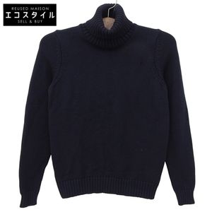 Pre-owned Zanone 100% Wool Turtleneck Knit Top, Men's, Dark Navy, Size 44