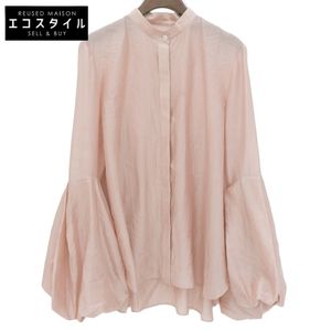 르 필 시어론 볼륨 슬리브 블라우스 탑스 레이디스 핑크 24년제 534-4110216 F【중고】