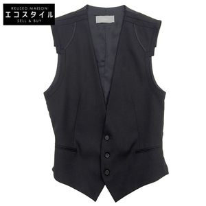 디올 옴므 울 질레 베스트 맨즈 블랙 44 0E3160640687 44【중고】