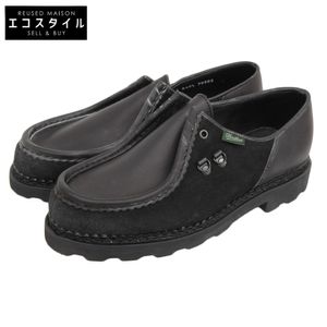 二手 Paraboot Michael Tyrolean 男士麂皮鞋，黑色，尺码 40 1/2 (90305)，40.5 厘米