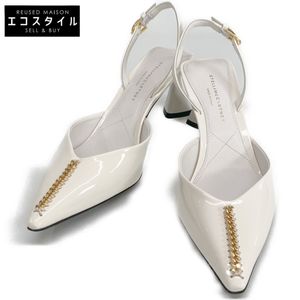 Stella McCartney [近全新] 810604 Elsa 漆皮露跟高跟鞋，38 码 [二手]